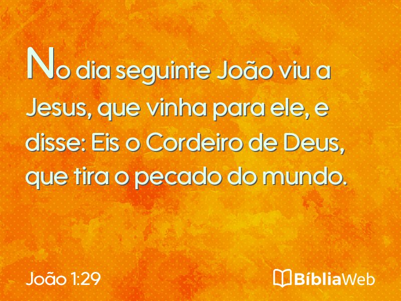 João 1:29 em imagem para compartilhar