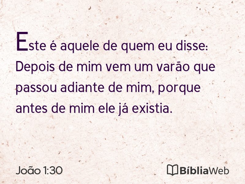 João 1:30 em imagem para compartilhar