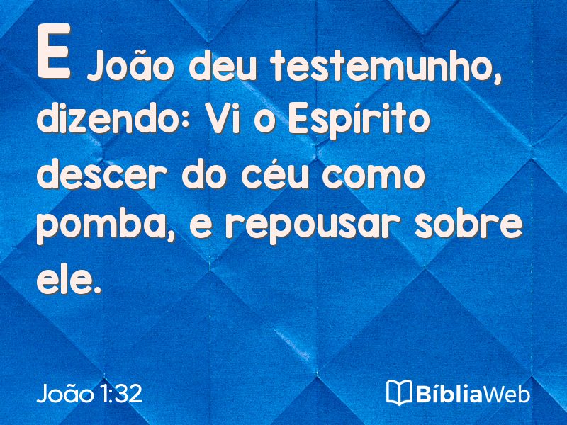 João 1:32 em imagem para compartilhar