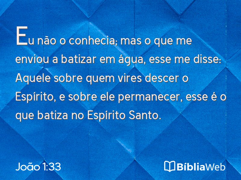 João 1:33 em imagem para compartilhar