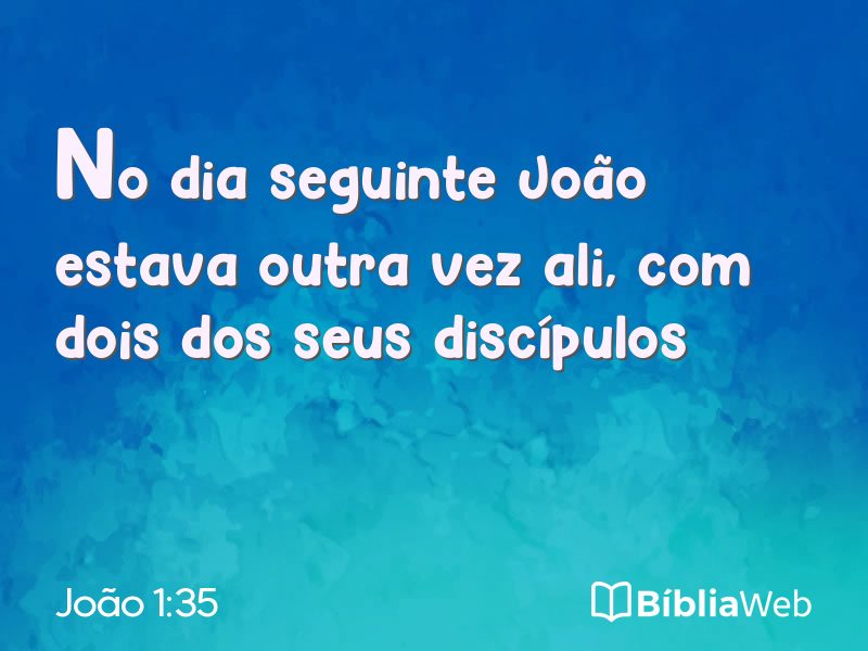 João 1:35 em imagem para compartilhar