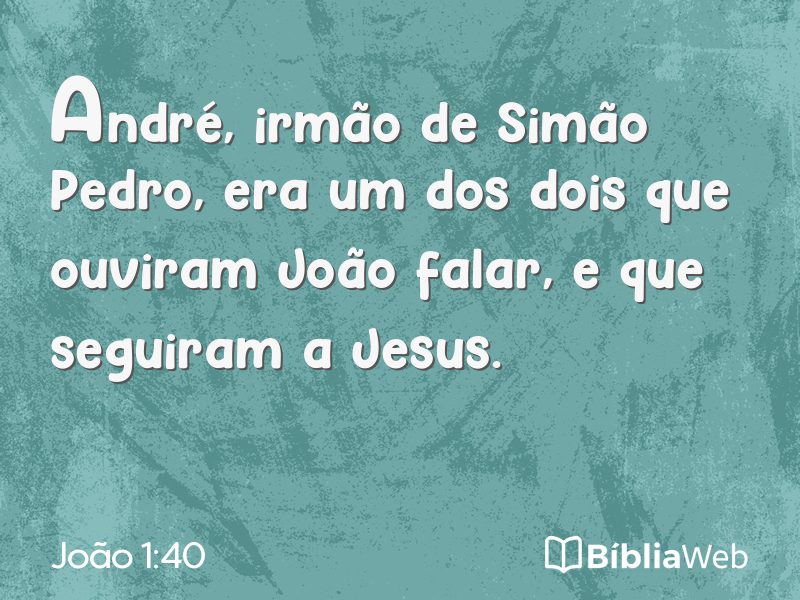 João 1:40 em imagem para compartilhar