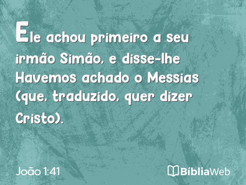 João 1:41 em imagem para compartilhar