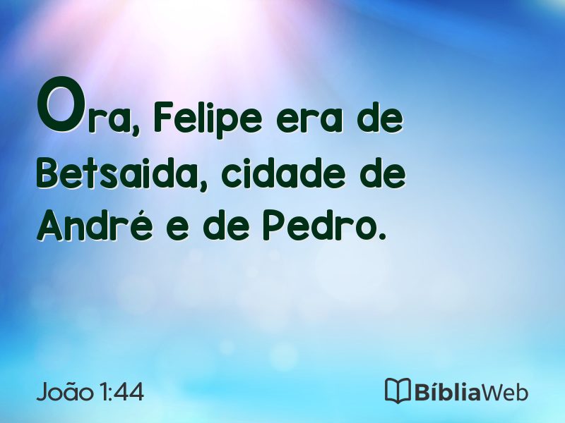 João 1:44 em imagem para compartilhar