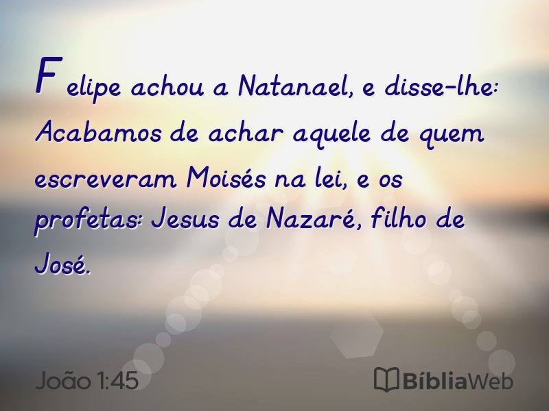 João 1:45 em imagem para compartilhar