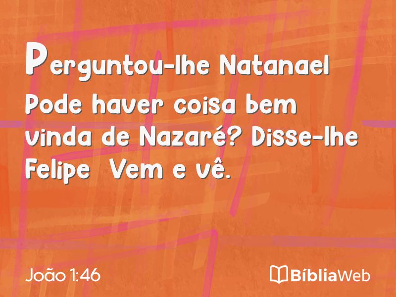 João 1:46 em imagem para compartilhar