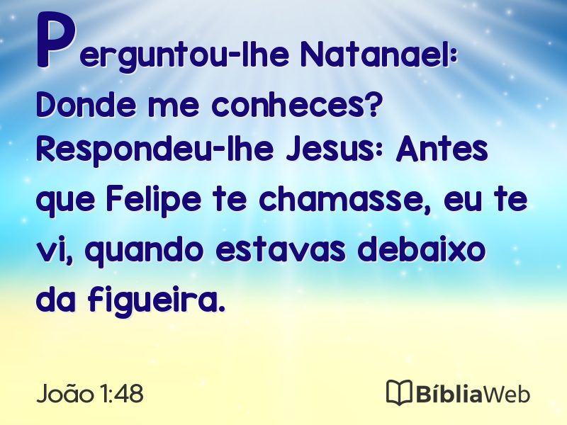 João 1:48 em imagem para compartilhar