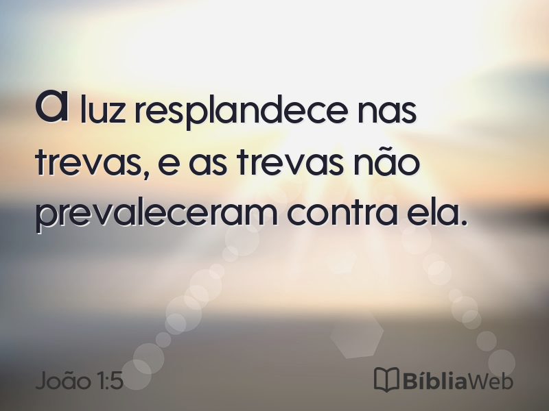 João 1:5 em imagem para compartilhar