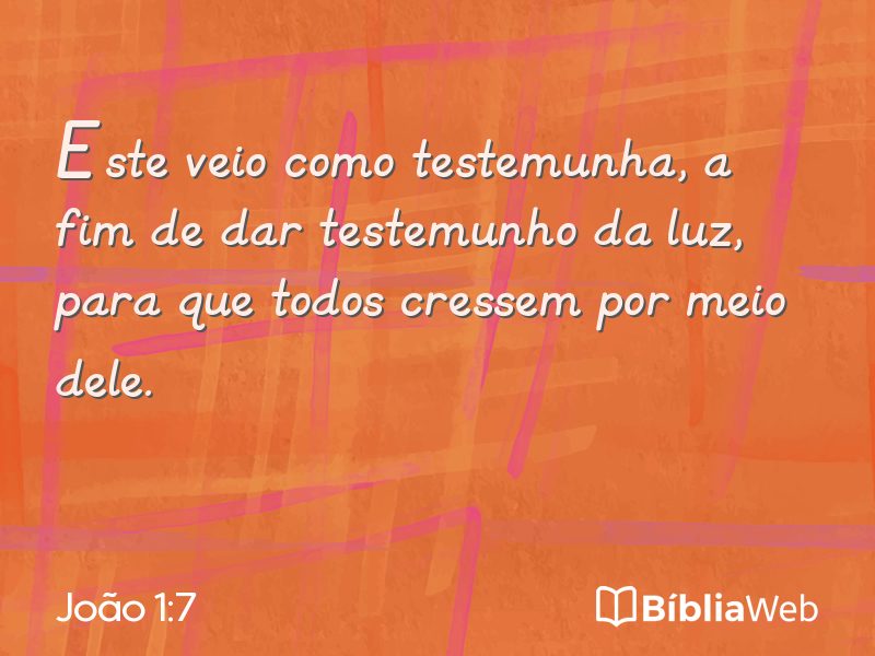 João 1:7 em imagem para compartilhar