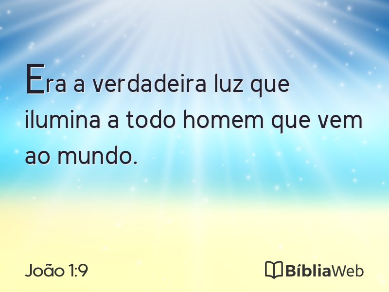 João 1:9 em imagem para compartilhar