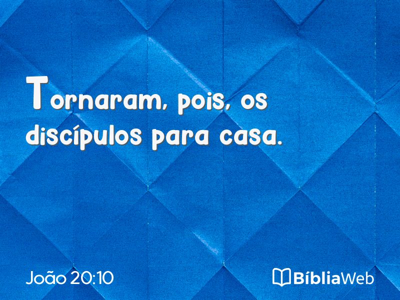 João 20:10 em imagem para compartilhar