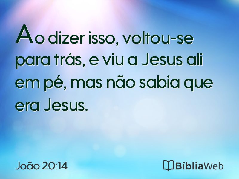 João 20:14 em imagem para compartilhar