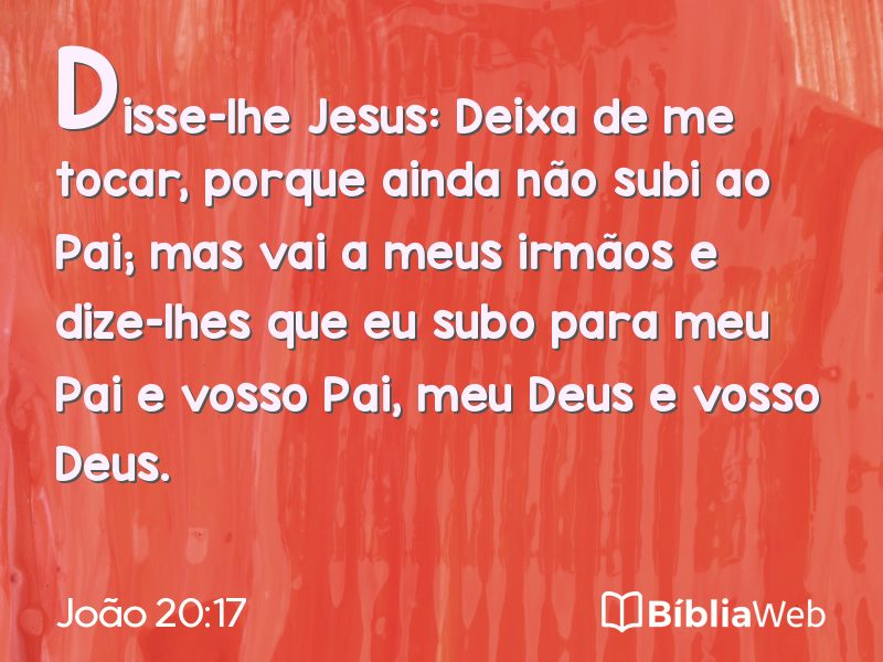 João 20:17 em imagem para compartilhar