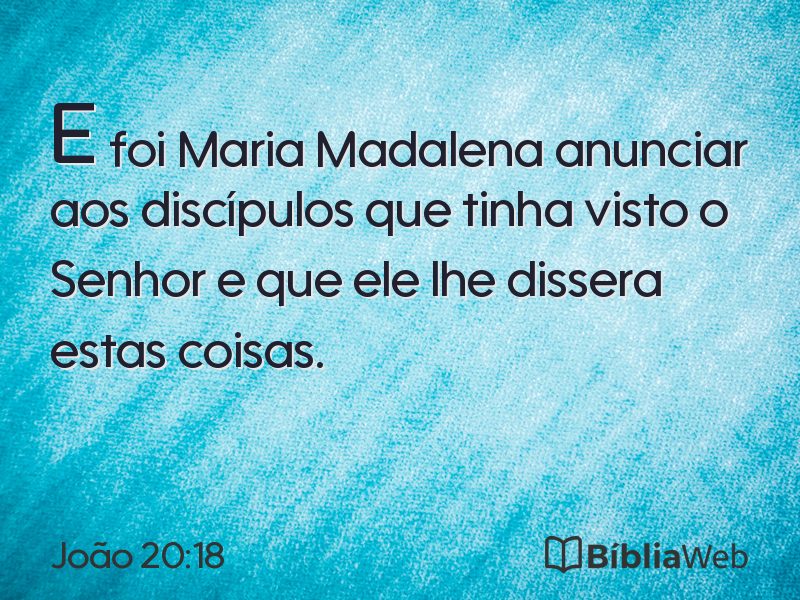 João 20:18 em imagem para compartilhar
