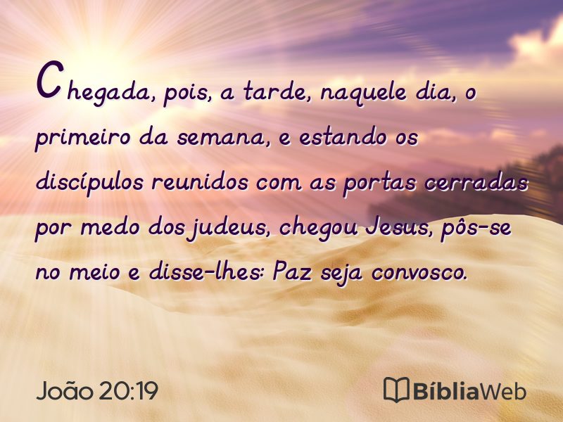 João 20:19 em imagem para compartilhar