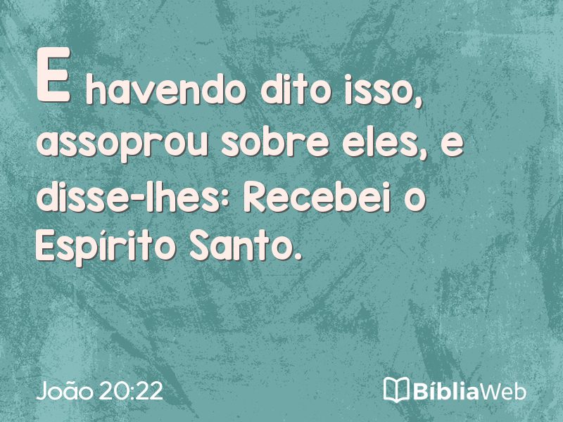João 20:22 em imagem para compartilhar