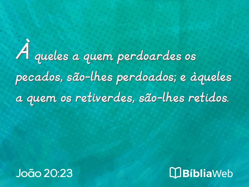 João 20:23 em imagem para compartilhar