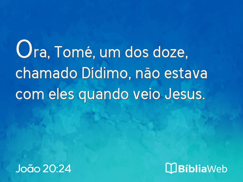 João 20:24 em imagem para compartilhar