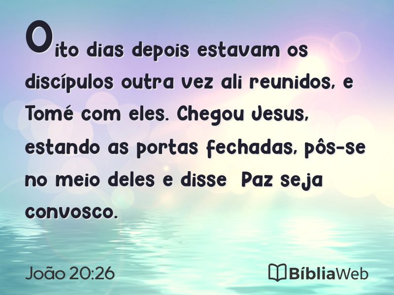 João 20:26 em imagem para compartilhar