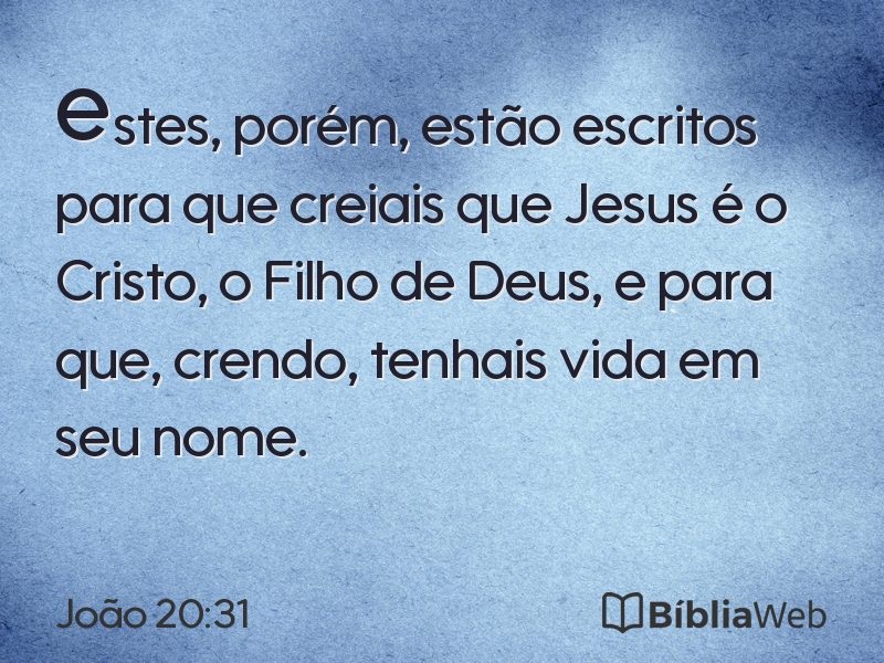 João 20:31 em imagem para compartilhar