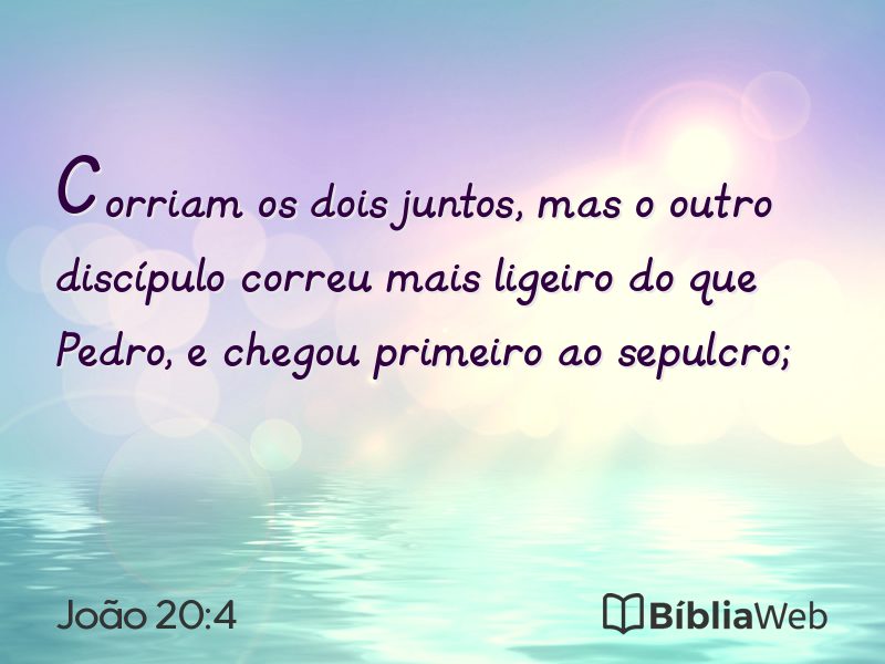 João 20:4 em imagem para compartilhar