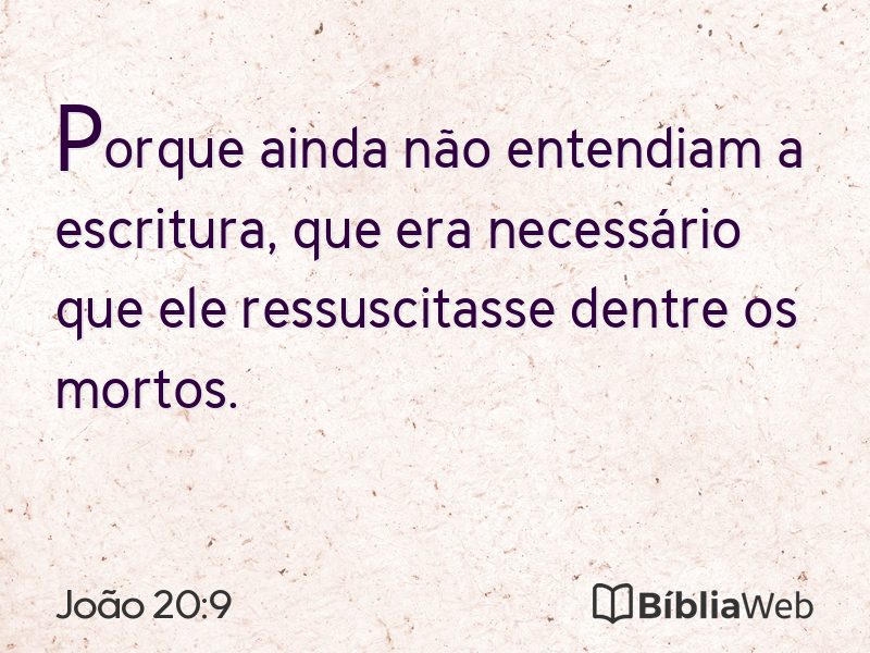 João 20:9 em imagem para compartilhar