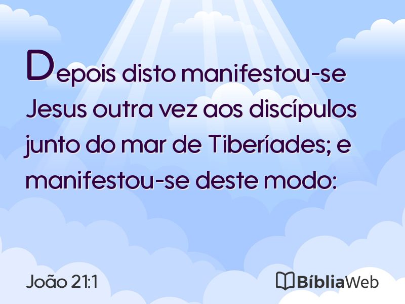 João 21:1 em imagem para compartilhar