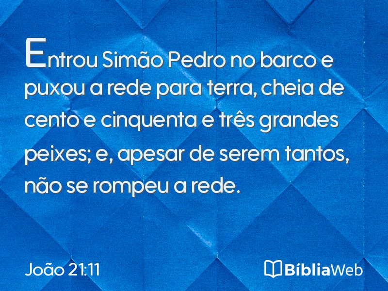 João 21:11 em imagem para compartilhar