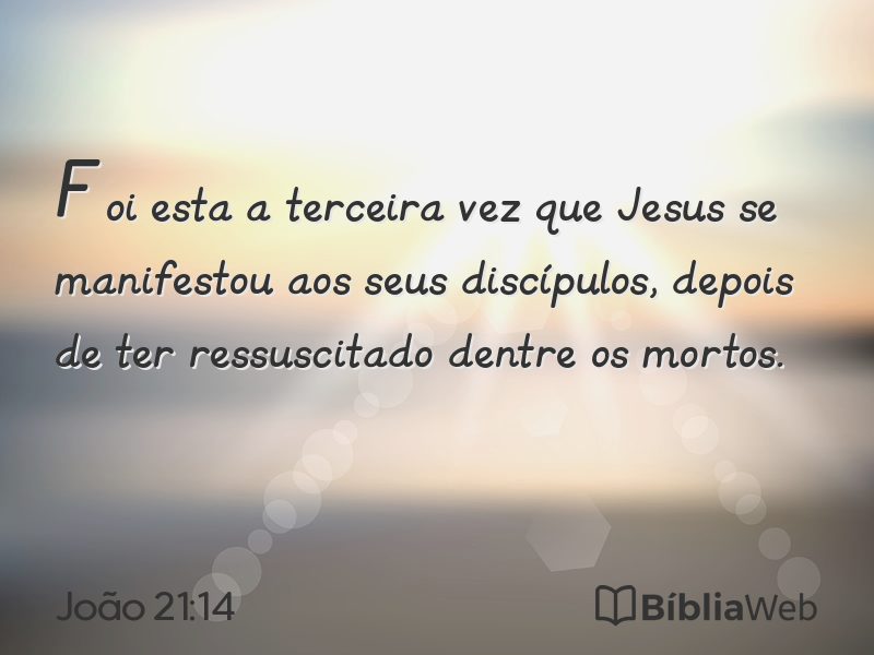 João 21:14 em imagem para compartilhar