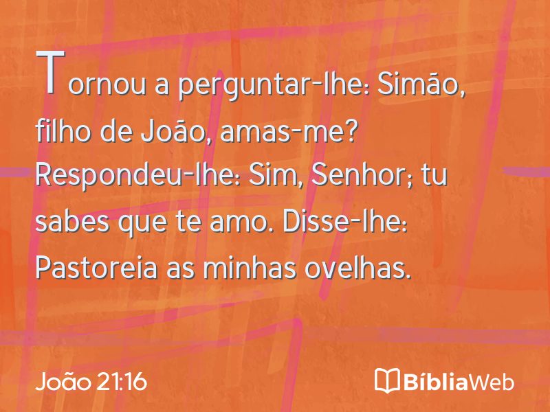 João 21:16 em imagem para compartilhar