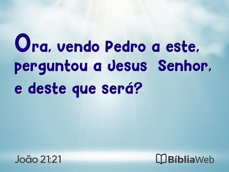 João 21:21 em imagem para compartilhar