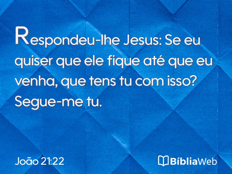 João 21:22 em imagem para compartilhar