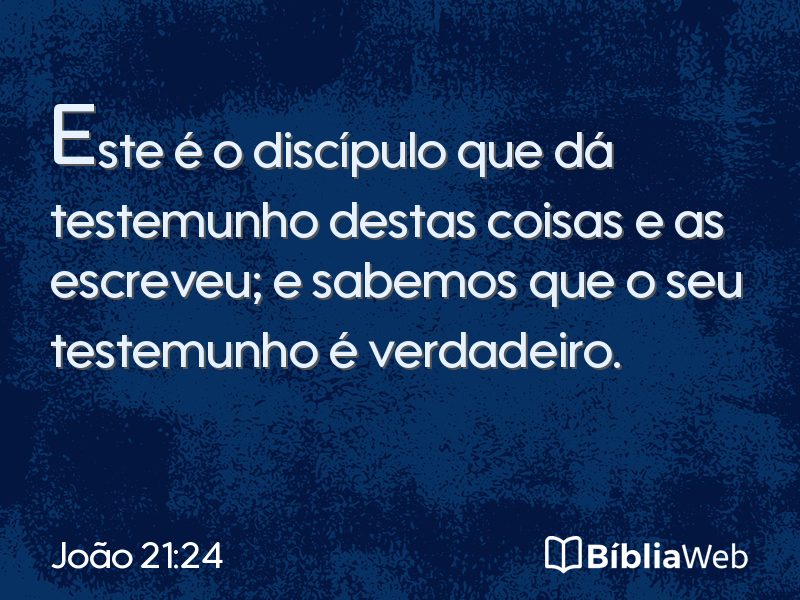 João 21:24 em imagem para compartilhar