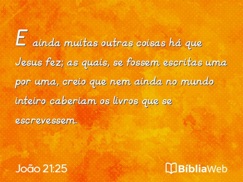 João 21:25 em imagem para compartilhar
