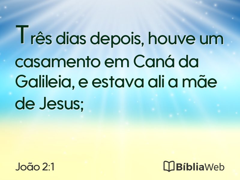 João 2:1 em imagem para compartilhar