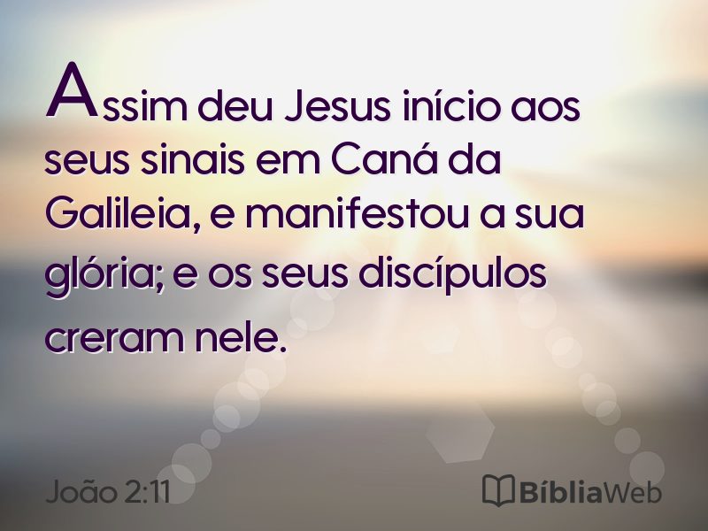 João 2:11 em imagem para compartilhar