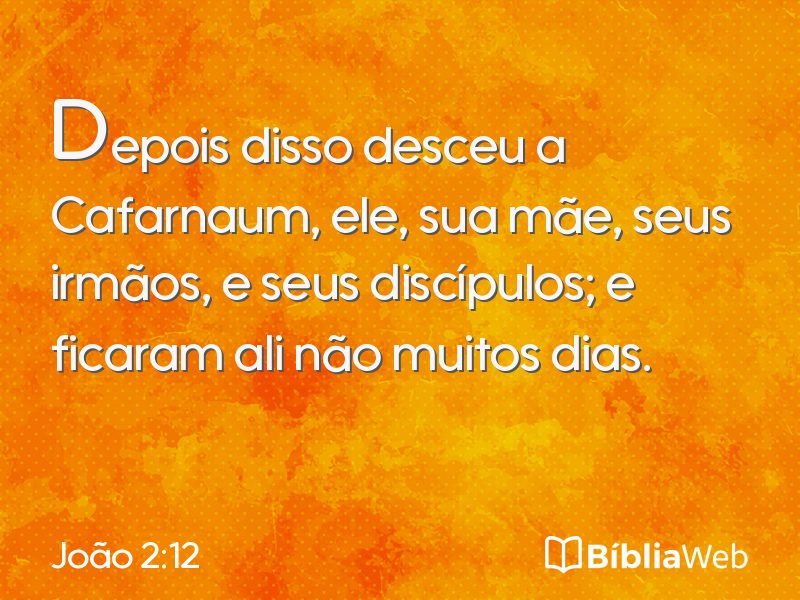 João 2:12 em imagem para compartilhar