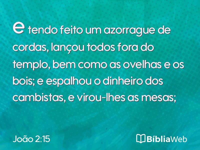 João 2:15 em imagem para compartilhar