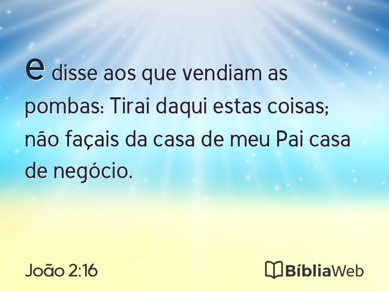João 2:16 em imagem para compartilhar
