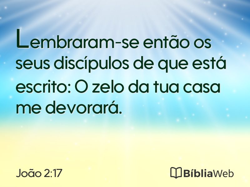 João 2:17 em imagem para compartilhar