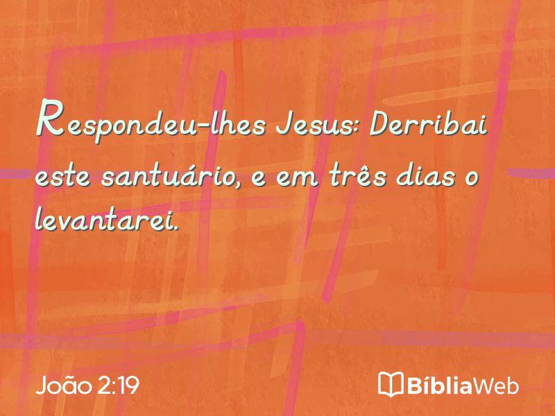 João 2:19 em imagem para compartilhar