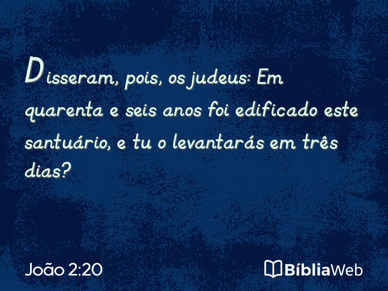 João 2:20 em imagem para compartilhar