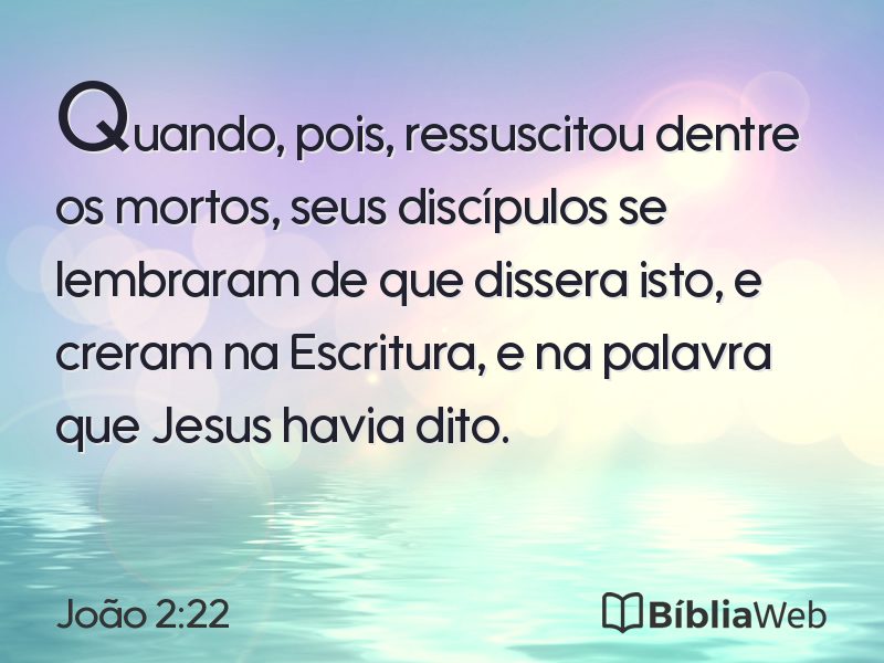 João 2:22 em imagem para compartilhar