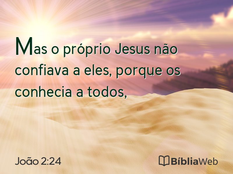 João 2:24 em imagem para compartilhar