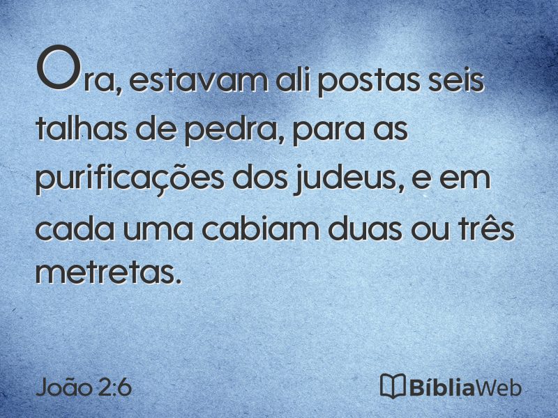 João 2:6 em imagem para compartilhar