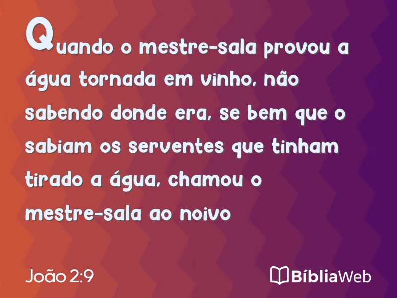 João 2:9 em imagem para compartilhar