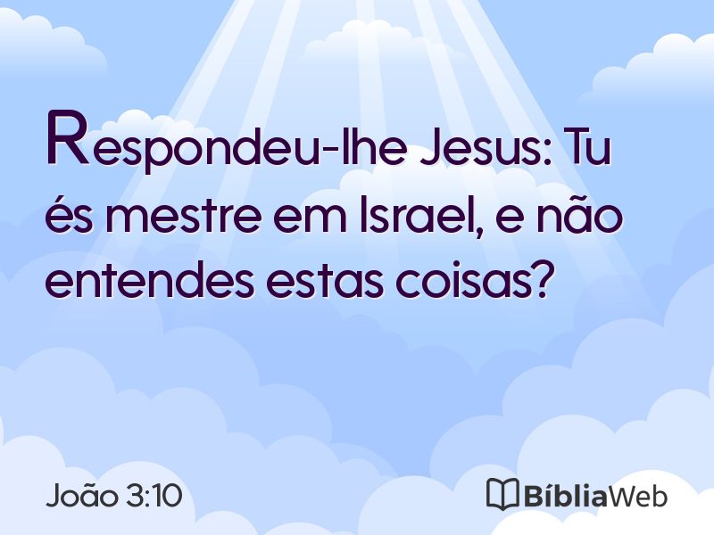 João 3:10 em imagem para compartilhar