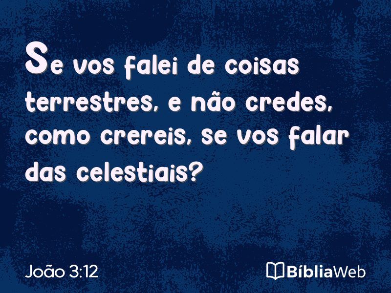 João 3:12 em imagem para compartilhar
