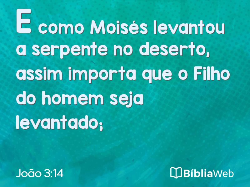 João 3:14 em imagem para compartilhar