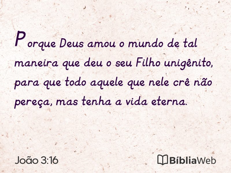 João 3:16 em imagem para compartilhar